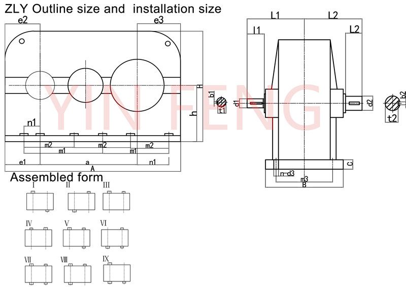 ZLY Hardened cylindrical Gear Reducer/Gearbox